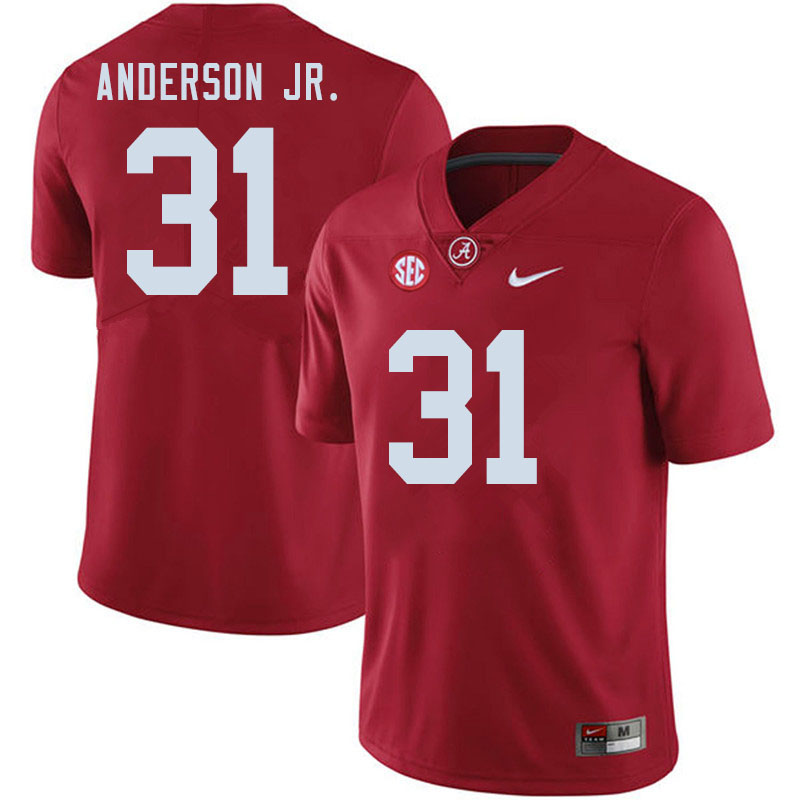 Men #31 Will Anderson Jr. Alabama Crimson Tide College Football Jerseys Sale-Crimson